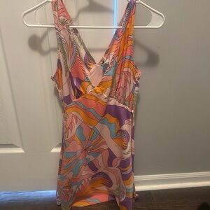 Princess Polly Multicolor Wave Print Slip Dress